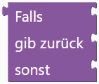 Falls gib zurück sonst