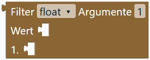 Filter Argumente Wert
