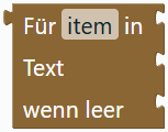 Für in Text wenn leer