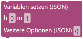 Variablen setzen (JSON)