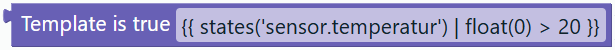 Template condition