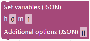 Set variables (JSON)