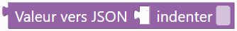 Valeur vers JSON … indenter …