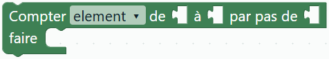 Compter … de … à … par pas de … faire …