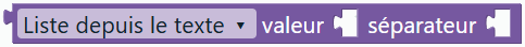 … valeur … séparateur …