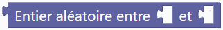 Entier aléatoire entre … et …