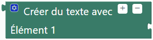 Créer du texte avec …