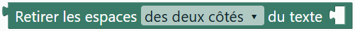 Retirer les espaces … du texte …