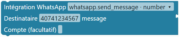 Intégration WhatsApp