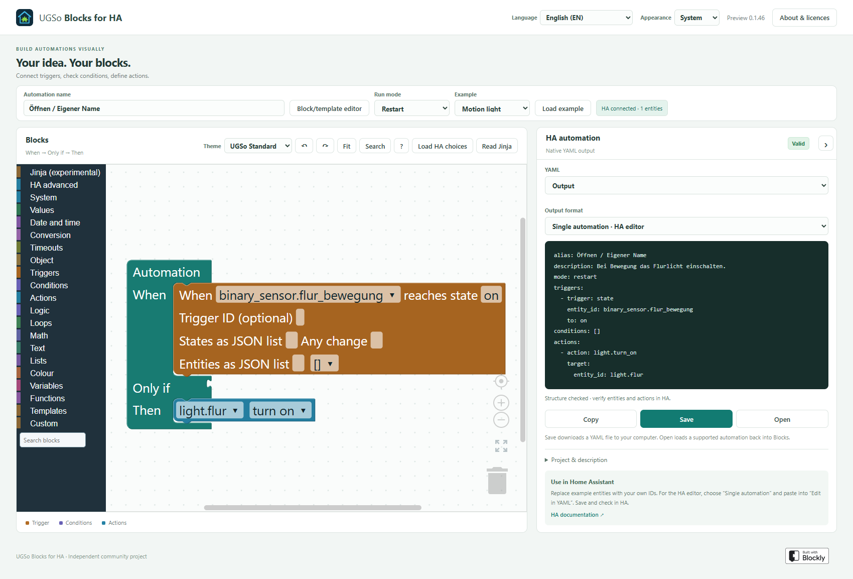 English interface; test data and user names retain their original language