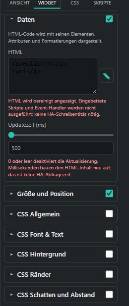 HTML-Editor mit Aktualisierungsintervall