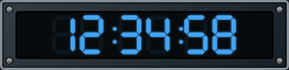 Industrie-Uhr mit blauer LED-Leuchtfarbe