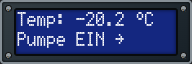 LCD mit 16 Zeichen je Zeile und zwei Zeilen