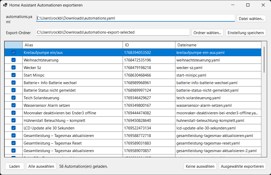 Home Assistant Automation Exporter